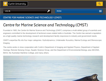 Tablet Screenshot of cmst.curtin.edu.au