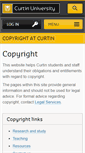 Mobile Screenshot of copyright.curtin.edu.au