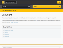 Tablet Screenshot of copyright.curtin.edu.au