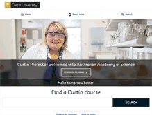 Tablet Screenshot of curtin.edu.au