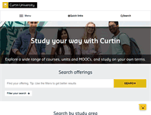 Tablet Screenshot of courses.curtin.edu.au