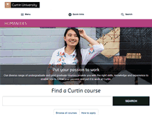 Tablet Screenshot of humanities.curtin.edu.au