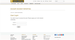 Desktop Screenshot of edusafeincident.curtin.edu.au