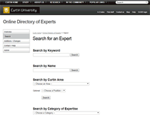Tablet Screenshot of experts.curtin.edu.au