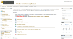 Desktop Screenshot of moodle.curtin.edu.my