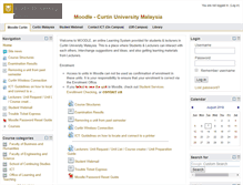 Tablet Screenshot of moodle.curtin.edu.my