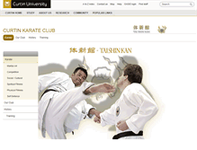 Tablet Screenshot of karate.curtin.edu.au