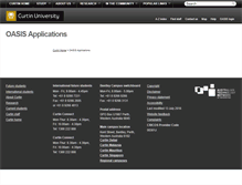 Tablet Screenshot of oasisapps.curtin.edu.au