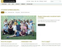 Tablet Screenshot of ambassadors.curtin.edu.au