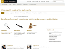 Tablet Screenshot of policies.curtin.edu.au